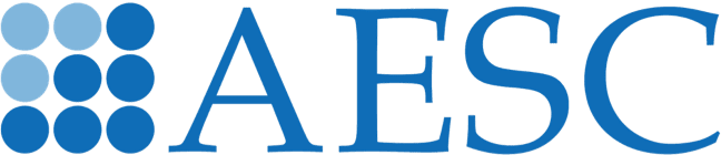 A blue and black logo for the e. N. E.