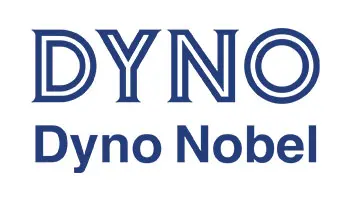 Dyno Nobel logo in blue and white.