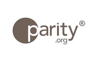 Parity.org logo with a circle and "p".