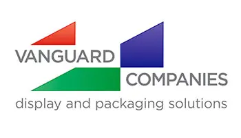 Vanguard Companies logo with colored shapes.