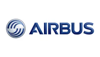 Airbus logo with blue circle and wordmark.