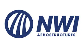 NWI Aerostructures logo with blue background.