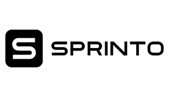 Sprintoo logo, black text and square S.