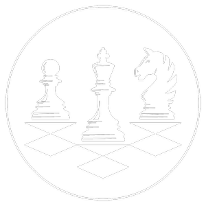 Chess pieces on a checkered board.