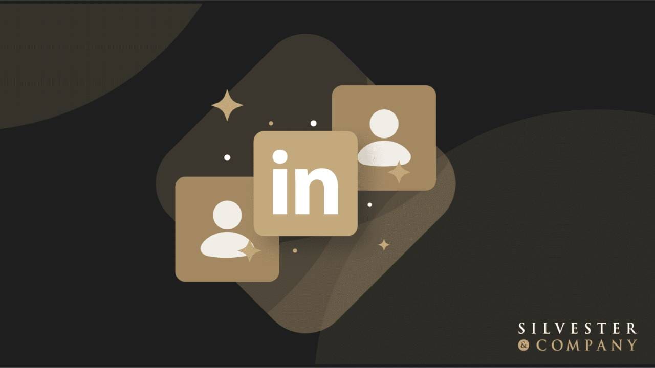 LinkedIn icon with two profile icons.