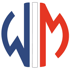 WIM logo with blue, white, and red.