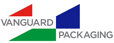 Vanguard Packaging logo with colored triangles.