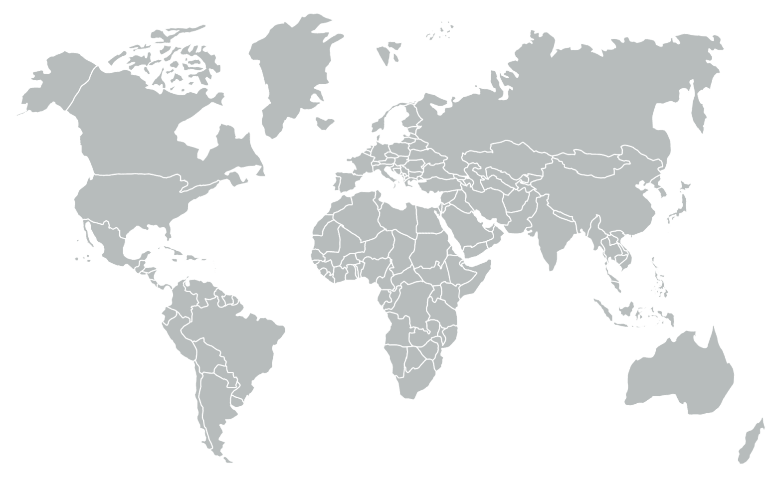 World map with country borders.